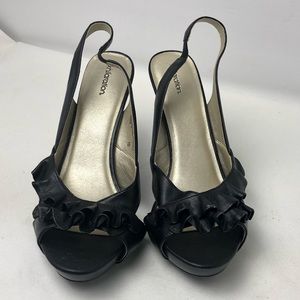 XHILARATION black peep toe heels size 10 New